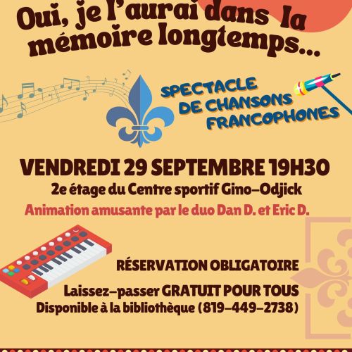 SPECTACLE CHANSONS